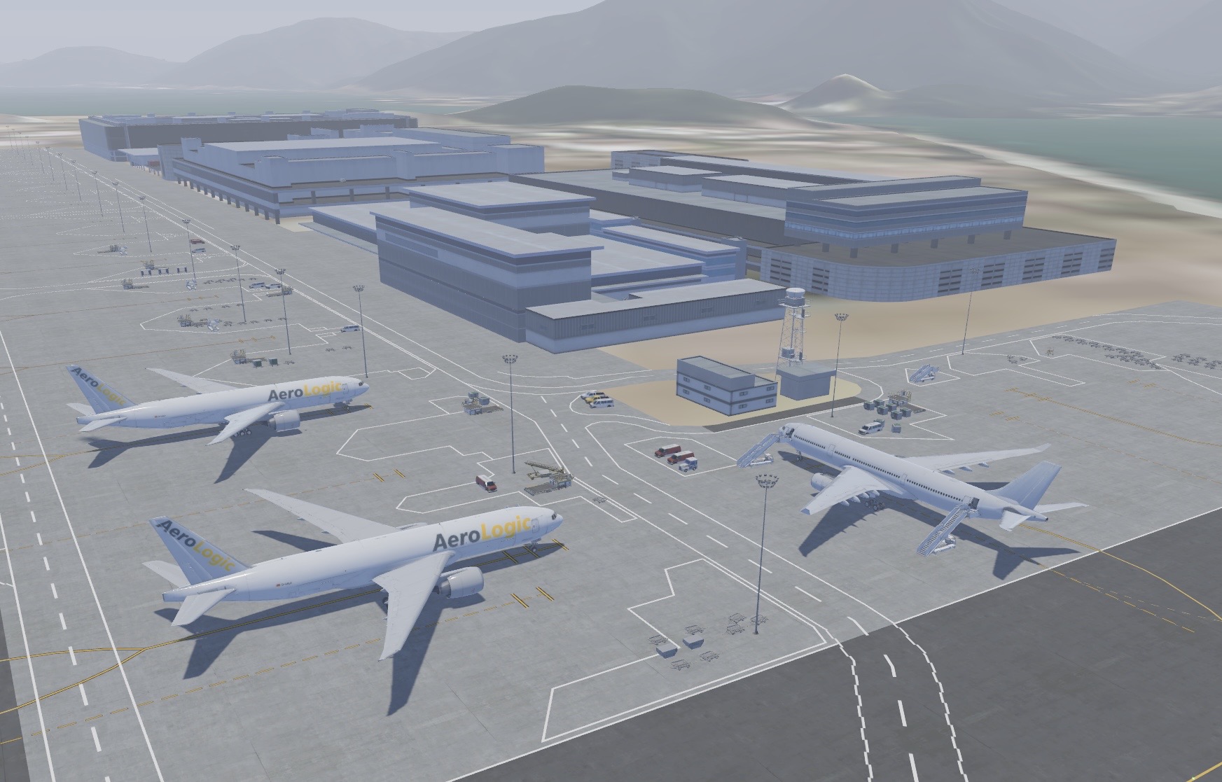 Aerial view of HKG Hong Kong